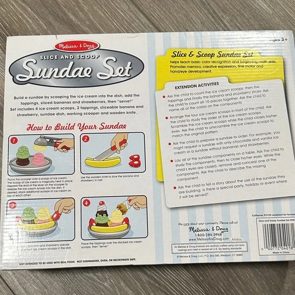 Melissa & Doug Ice Cream Sundae Set with Red and Silver Accents - Picture 2 of 4